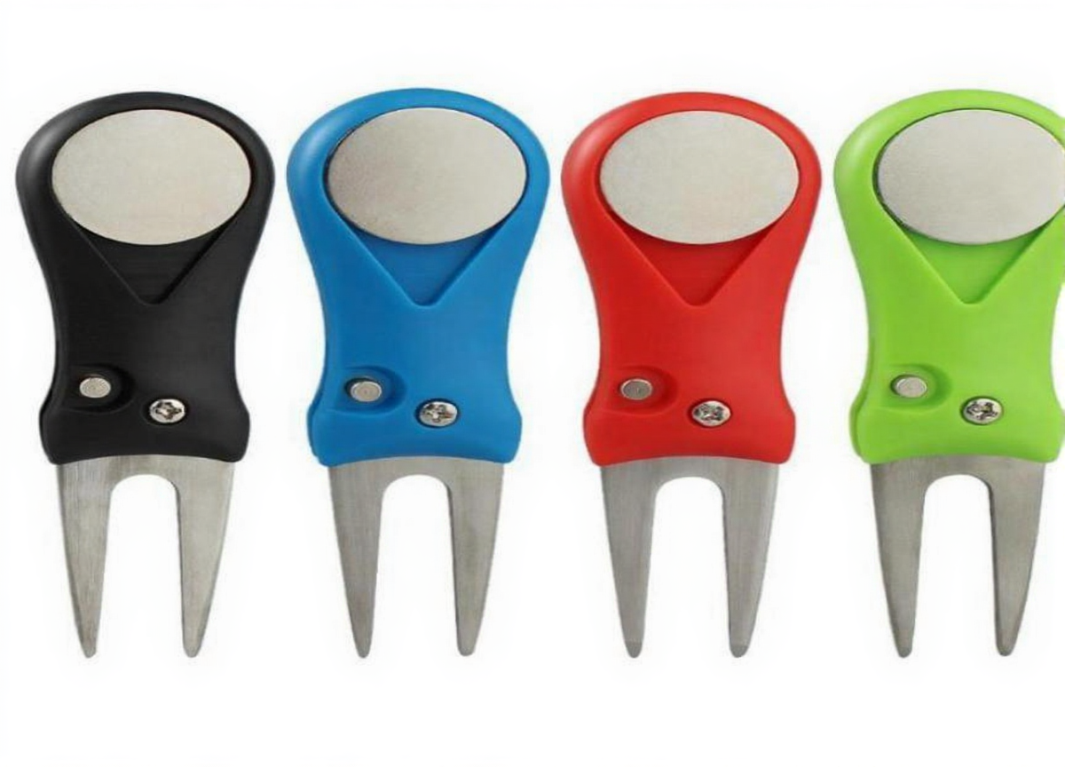 Golf Training Aids 1 Pcs Steel Divot Repair Tool Pitch Groove Cleaner Pitchfork Accessories Putting Green Fork Dropship7851846