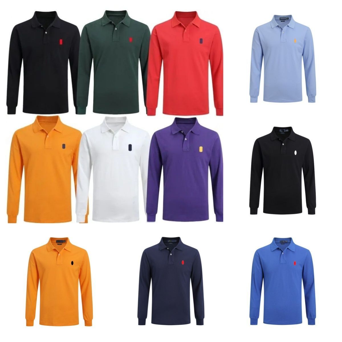 Men's Polos Designer Polo shirt Brand Long Sleeve Man golf shirt Fallow Shirt Polo Shirt Fashion High Street Casual Top Tees Clothing Horse Pony Embroidery t shir