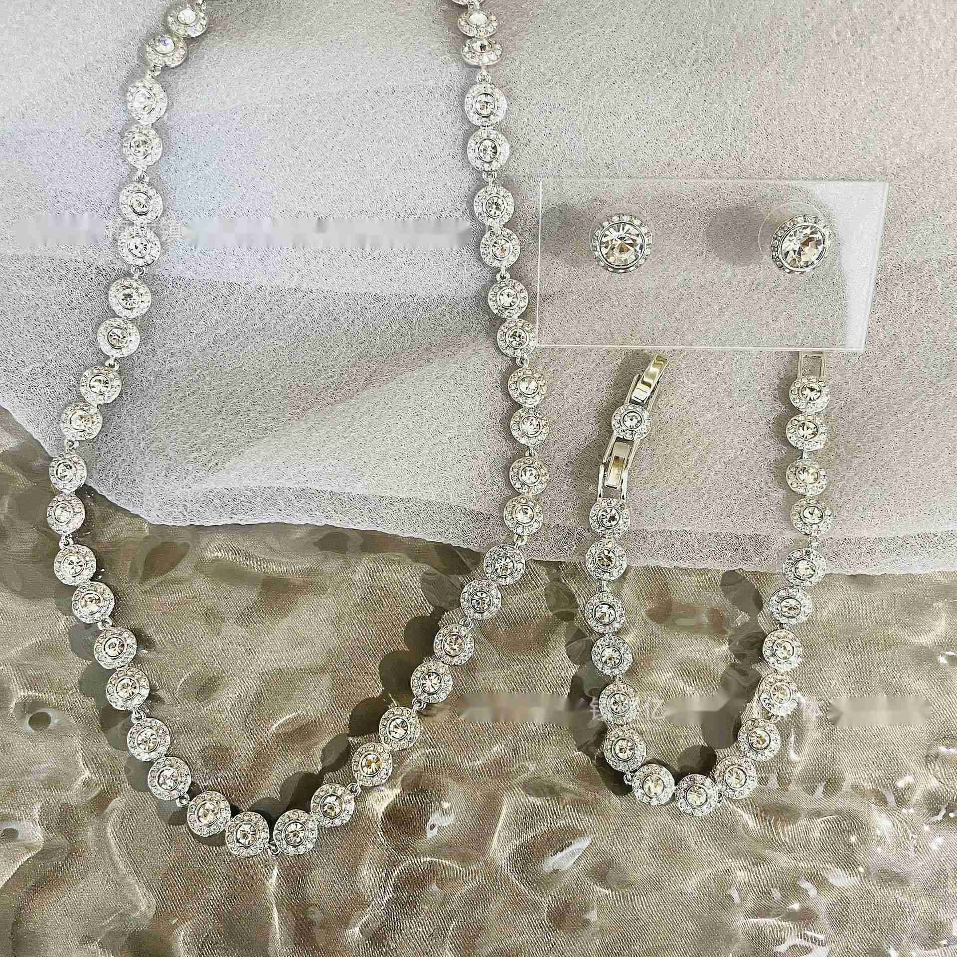 Swan Necklace Designer Swavoraki Swarovskilys Necklace For Woman Jewerly Una Imitation Round Necklace Bracelet Series Element Set Niche Exquisite Version