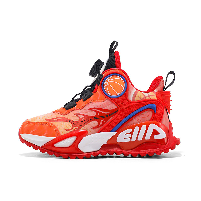 Children Basketball Shoes for Boys Girls Kids Teenagers Breathable Non-slip Lace Up Indoor Outdoor Training Sneakers Tennis Shoe