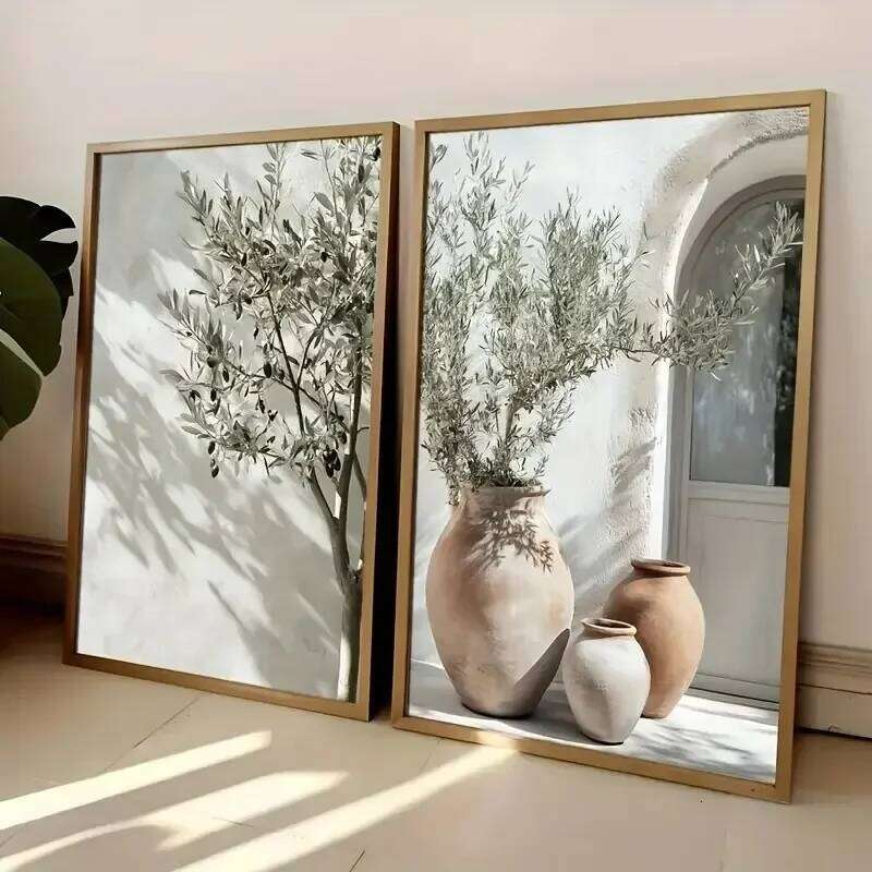 Mediterranean Olive Tree Canvas Print Botanical Antique Wall Art Poster for Modern Living Room Bedroom Kitchen Home Decor 26Y0118