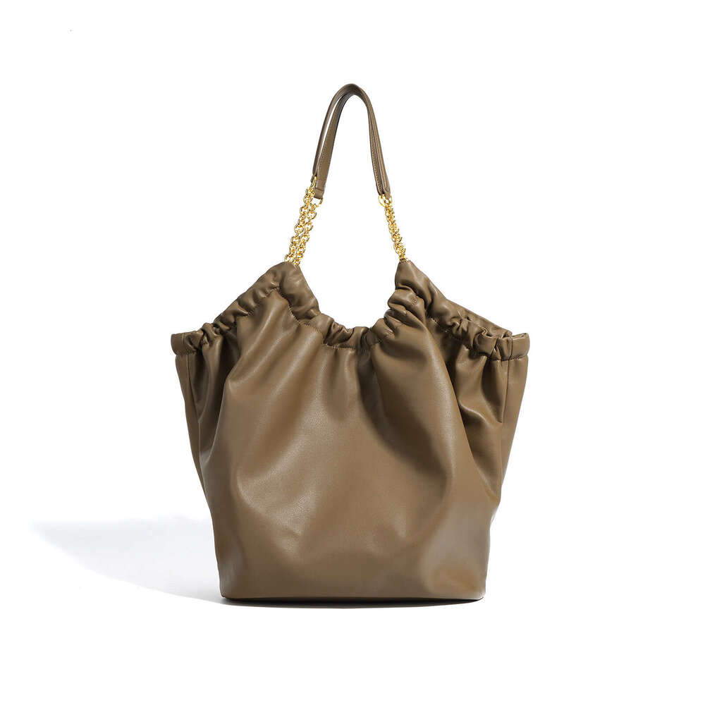 Luxury Shoulder Bags Totes Hobo Autumn Summer Simple Casual Soft Leather Tote Commuting Large Capacity Single Crossbody Bag New Lazy Style SENYY