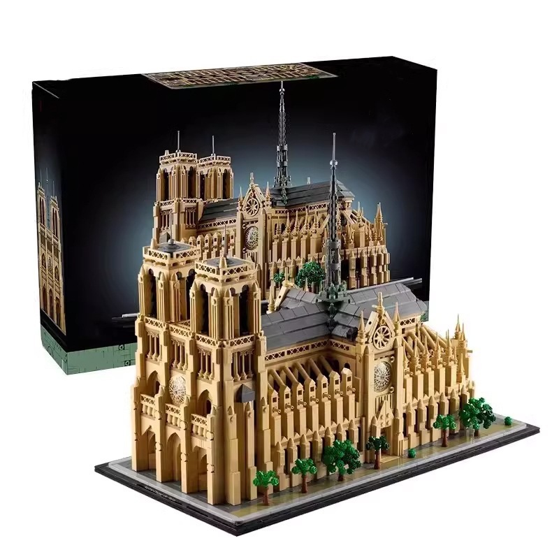 Creative 21061 Notre Dame street View building blocks ornaments difficult toys