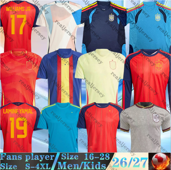 2026 2027 SPAIN World Cup Soccer Jerseys LAMINE YAMAL MORATA PEDRI GAVI Carvajal SPANISH Men Kids Kit OLMO FERRAN RODRI ZUBIMENDI MERINO 25 26 27 Espana Football Shirt