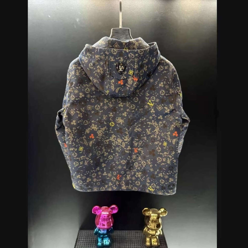 European Early Autumn New Versatile Casual Niche Stylish Fashion Hooded Jacket Unisex Full Print Loose Coat