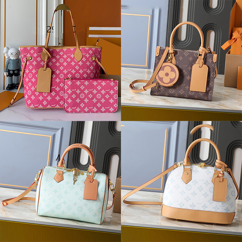 2026 New Designer Monogram Women's Shoulder bag Luxury Canvas Pillow handbag colorful Purse 130th Anniversary Edition Crossbody bag AlmaBB Neverfulltote carry all