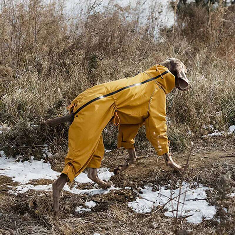 Famous brand Large Waterproof Winter Jumpsuit High Neck Full Coverage Outdoor Windproof Reflective Coat with Fleece Lining Dog Jacket pupakaIK