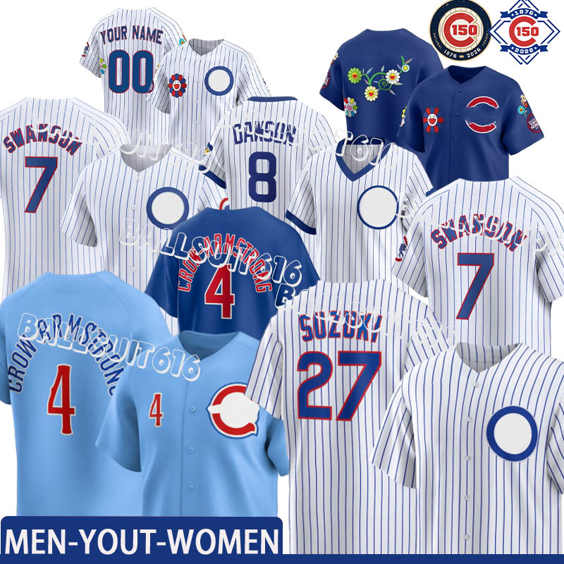 2025 Tokyo Series 150th Anniversary Cubs Jersey Crow-Armstrong Seiya Suzuki Dansby Swanson Ian Happ Shota Imanaga Kyle Tucker Cody ChiIcago Baseball Jerseys