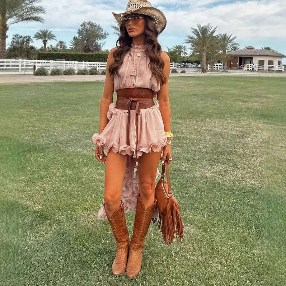 2026 Spring/Summer New Ruffle Sleeveless Short Skirt INS Casual Vacation Chiffon Two-piece Set