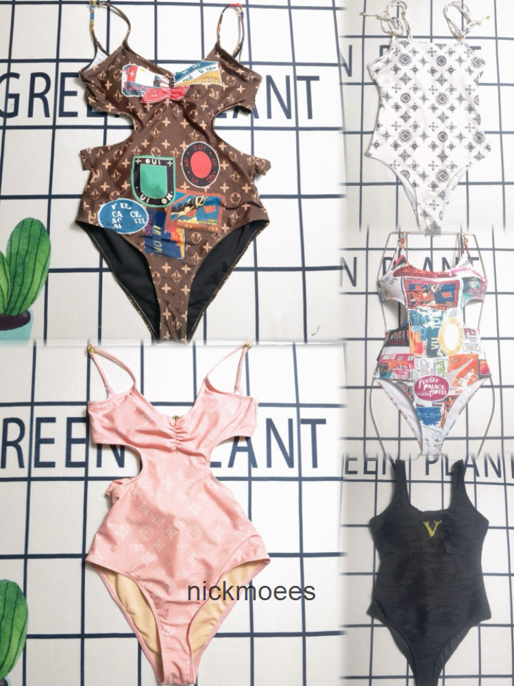 Womens Sexy Letter Print OnePiece Swimsuit Fashion Designer Bikini Beach Swimwear for L louisvuittion louisvuinton louis vuittons louievuitton viitton lvs D DBRW