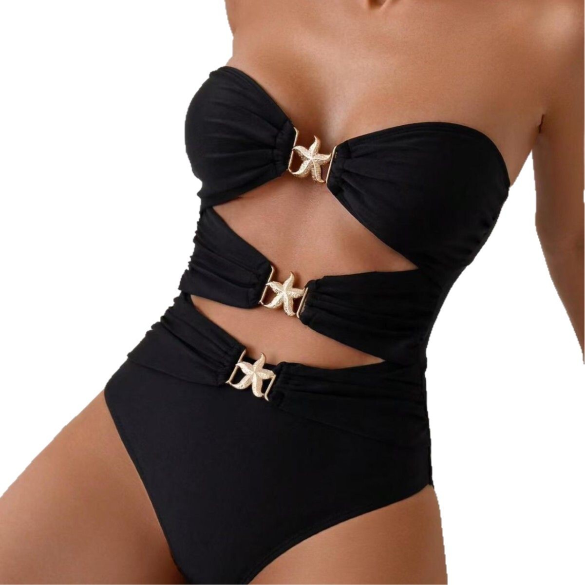 Luxury Brand Designer Clothes 2025 European And American One-Piece Swimsuit For Women High-End Sexy Tight-Fitting Swimwear Export Swimming Suit