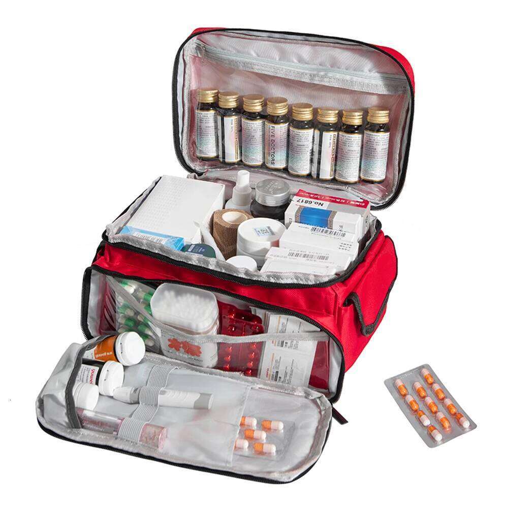 High-Capacity Portable First Aid Kit, Travel Medicine And Medication Storage Bag Oxford Cloth Organizer Box Emergency Survival 26Y0118