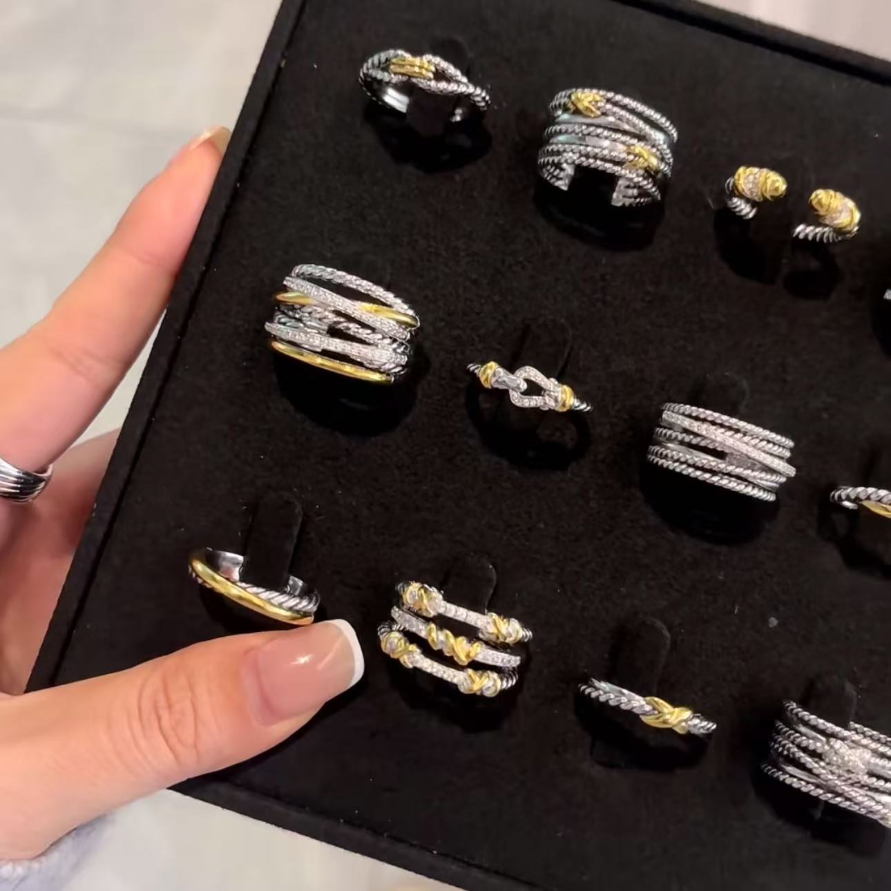 classic retro rings designer ring k gold ring classic silver designer ring with diamond vintage designer jewelry accessory personalized stacked jewelry