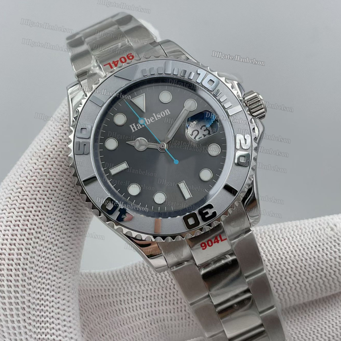 U1 Mens Automatic Mechanical Watch 40mm Full Steel Rotatable Bezel Luminous Dial Sapphire Glass Date Window