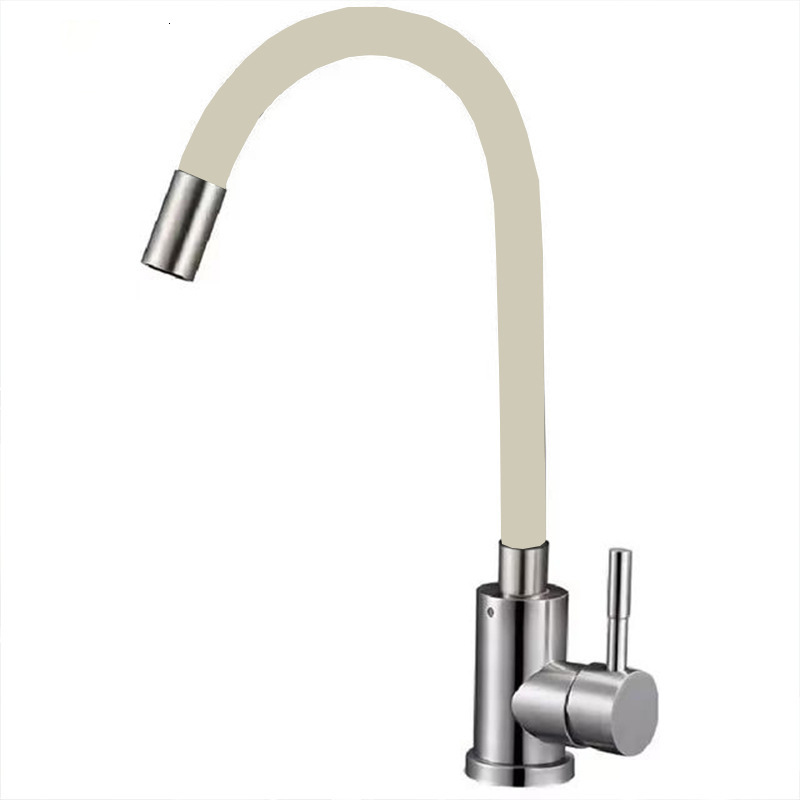 Black Kitchen Faucet Universal 360 Degree Swivel Faucet 304 Stainless Steel Sink Basin Hot and ColdT200710