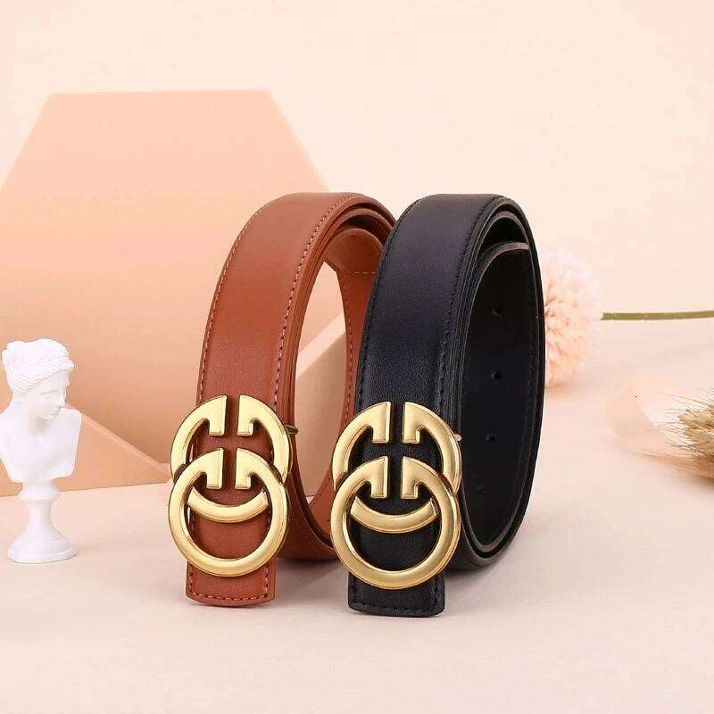 Ladies genuine leather belt, versatile decoration for business casual wear, simple and fashionable, with a high-end feel. 26H0119