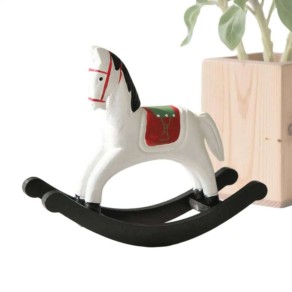 Wooden Balance Sculpture Horse Handicraft Home Decor Creative Ornament Dynamic Balance Art Living Room Bedroom Accent Study Dining Tabletop Decoration