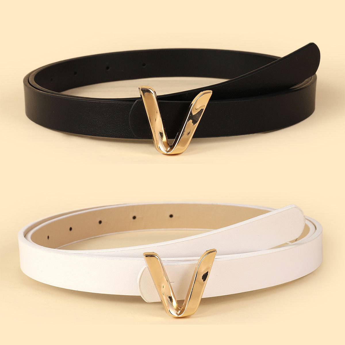 Luxury Brand Designer Belt New Snap Buckle Women's Belt Simple PU Belt For Suit Dress Jeans Fashion Versatile Decorative Belt