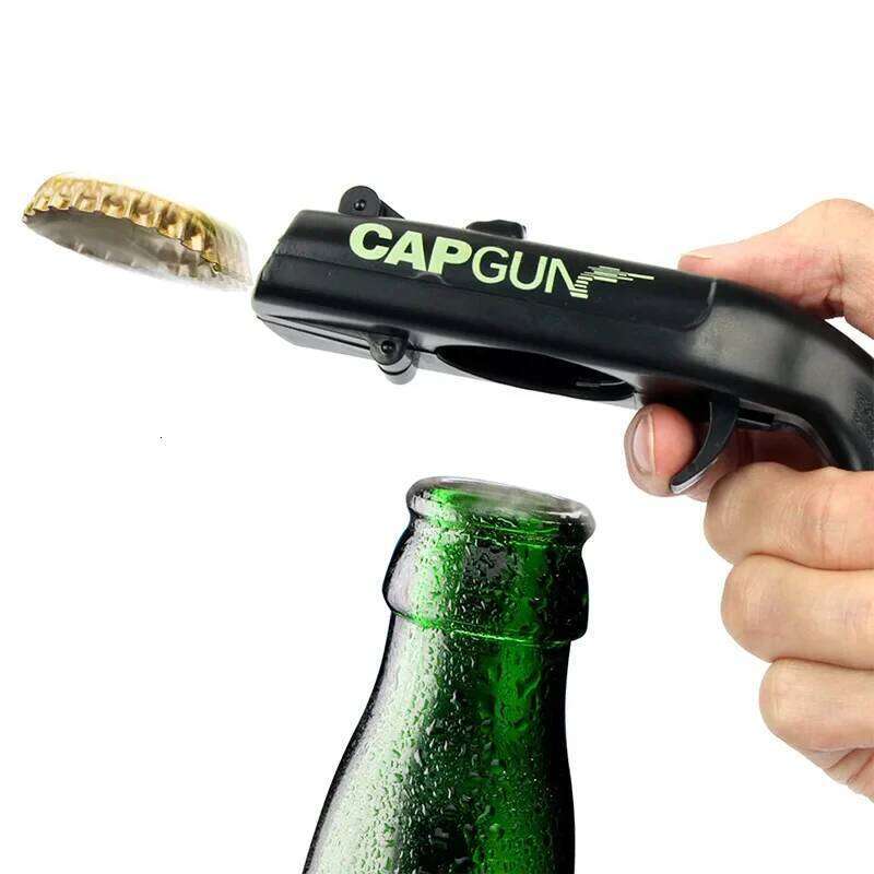 Catapult Gun Portable Creative Launcher Beer Opener Bar Tool Beverage Remover Shaped Bottle Cap Popper 26L0119