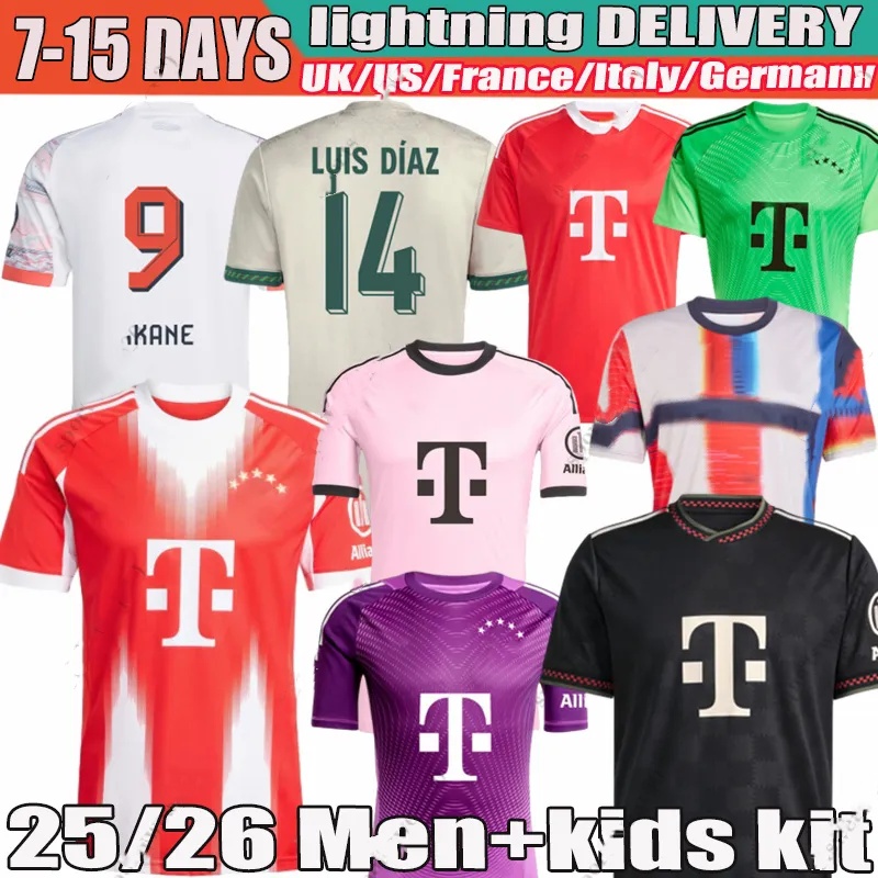XXXL 4XL bayern MUNICH25 26 KANE Luis Diaz MUSIALA Olise KIMMICH Soccer Jerseys de Ligt J. Davies Coman Gnabry bayernmunich 2025 football Shirt Men Kids kits jersey