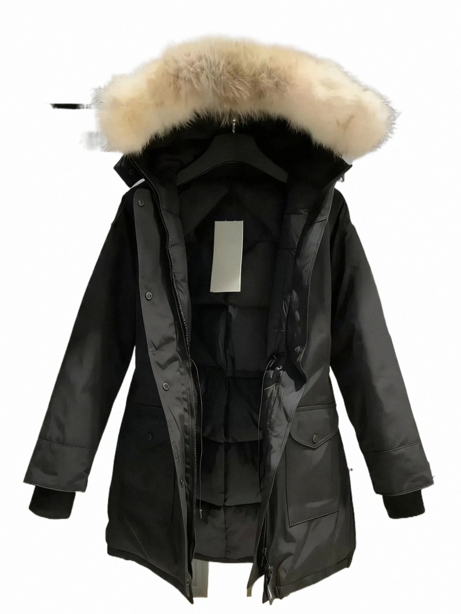 2026 Designer Womens Down Jacket Fashion Brand goosejackets womens Long Coat Large Pocket Fur Collar Thermal Top Female autumn winter Large Clothing C P1MQ#