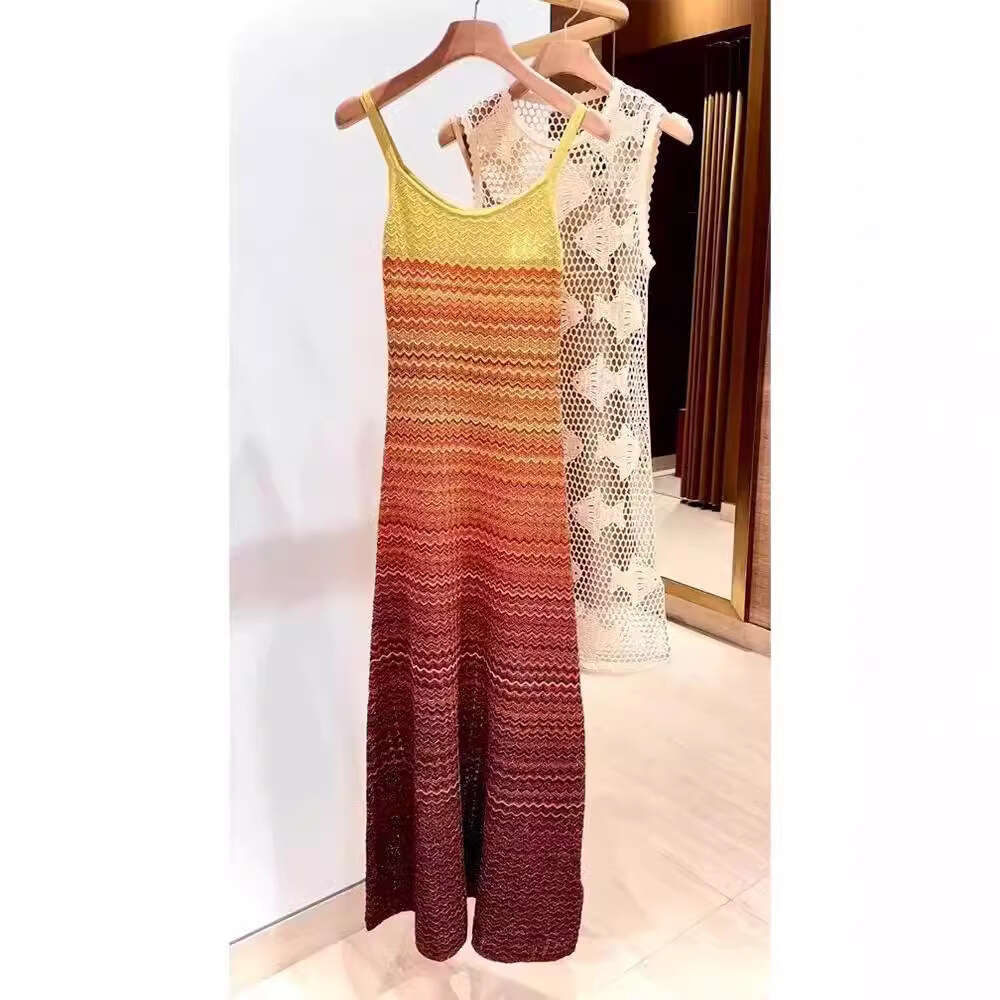 French Elegance 2026 Summer New Gradient Color Slim Fit Camisole Dress S