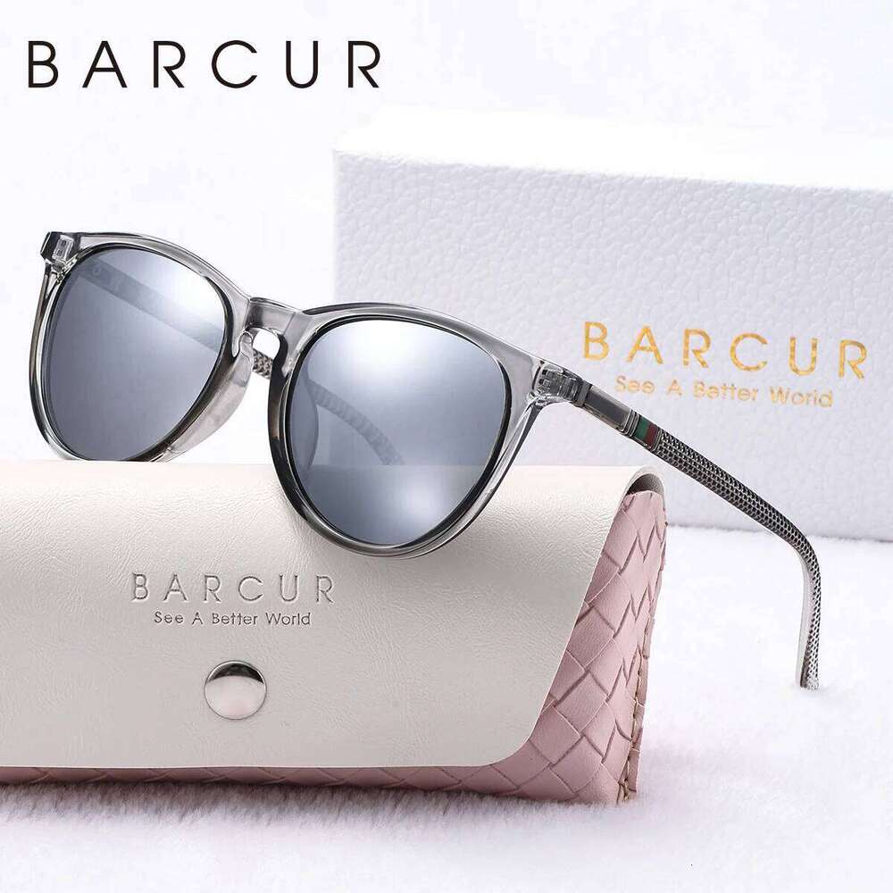 BARCUR Pink Polarized Glasses Bright Comfort PC Round Frame Holiday Travel Women Sunglasses Most Fashion Gift For Girls 26Y0119