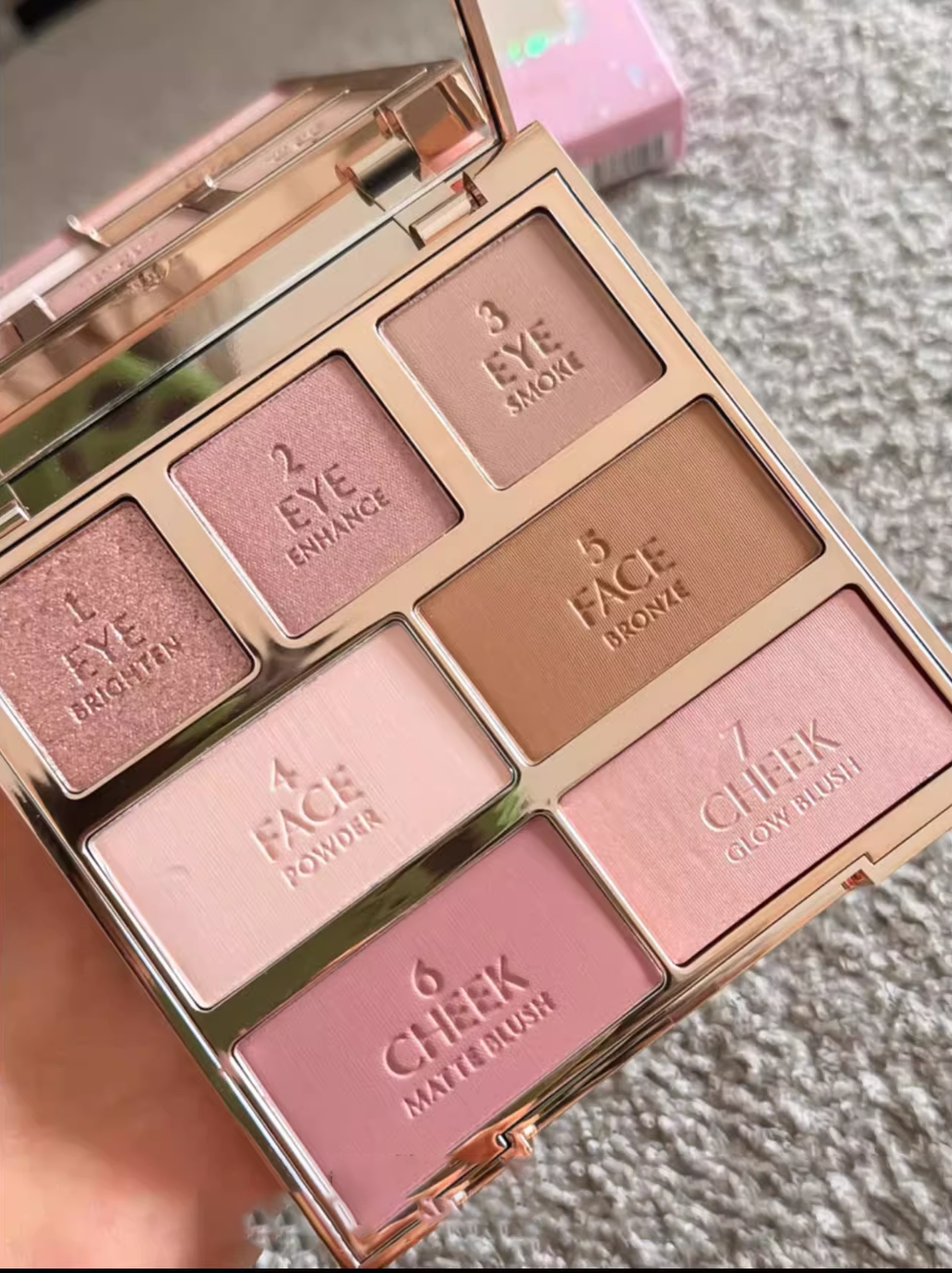 Hollywood Palette 22g Eyeshadow Blush Highlighter Instant Face Eye Beauty 2 Colors Pretty Dreamy Bronzed Glowing Eyes Cheek Matte Face Powder Blush