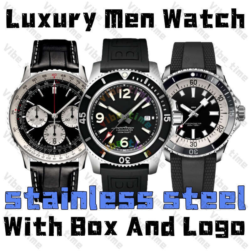 AAA Breitingities Watch Navitime Designer Mens Timepiece Watch Man High Quality Superclone Watch Chronograph Leather Bands Watch Movement Automatic Quartz Watch