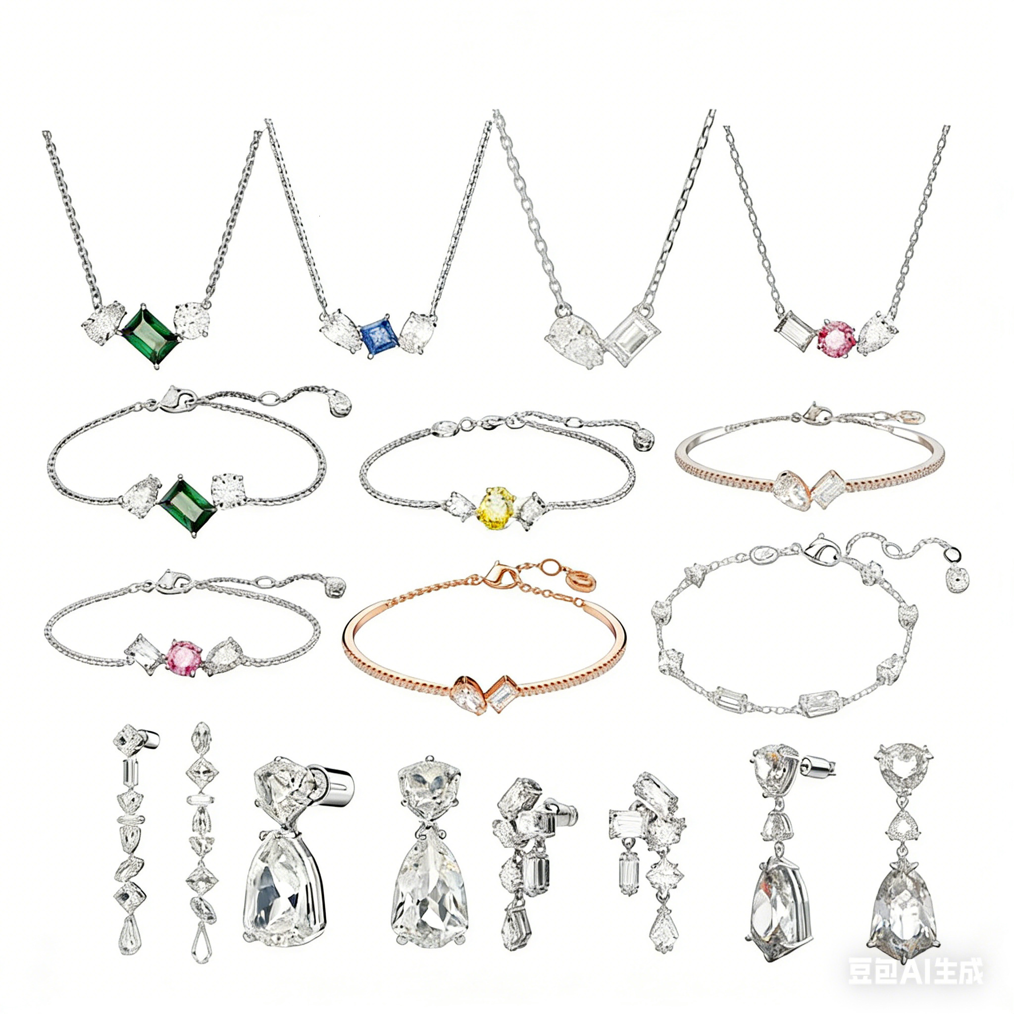 Swan Necklace Designer Swavoraki Swarovskilys Necklace For Woman Jewerly Pink Crystal Necklace Bracelet Luxury Simple Fresh bracelet luxe bangle Jewelry