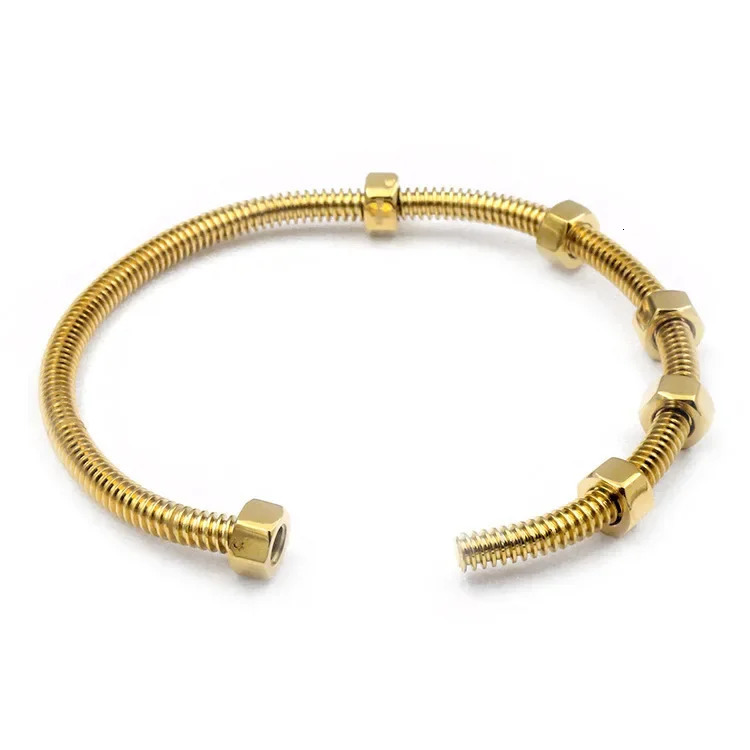 Trendy Stainless Steel Steel Couple Bracelets Hexagonal Screw Unisex Fashionable Jewelry Accessories 260113