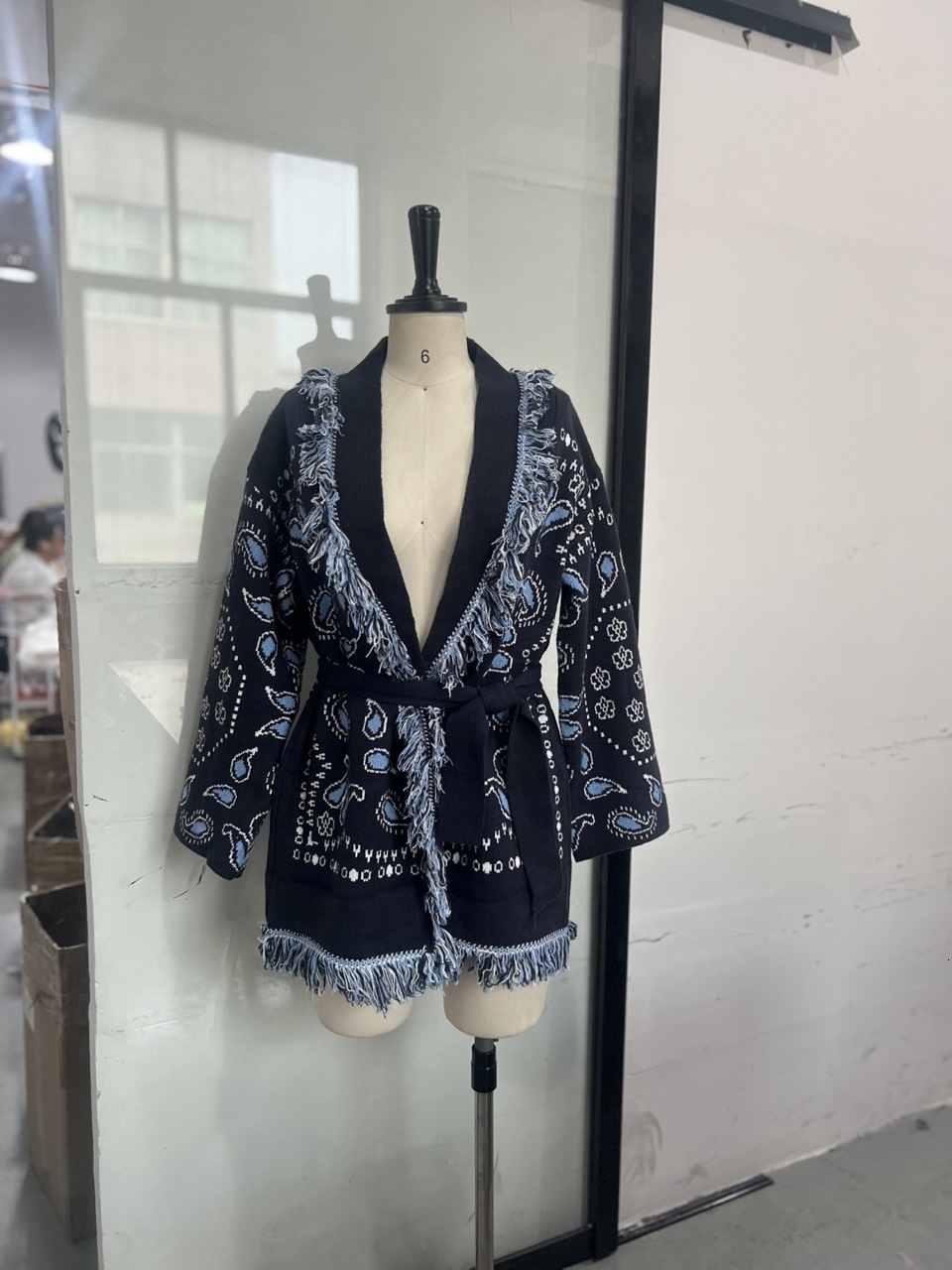 2025 Autumn Winter New Womens Clothing Altay Ethnic Style Tassel Loose Turn-Down Collar Womens Cardigan Sweater Coat for Women Autumn