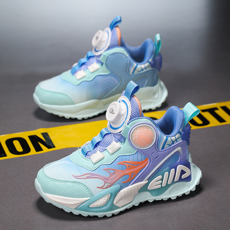 Children Basketball Shoes for Boys Girls Kids Teenagers Breathable Non-slip Lace Up Indoor Outdoor Training Sneakers Tennis Shoe