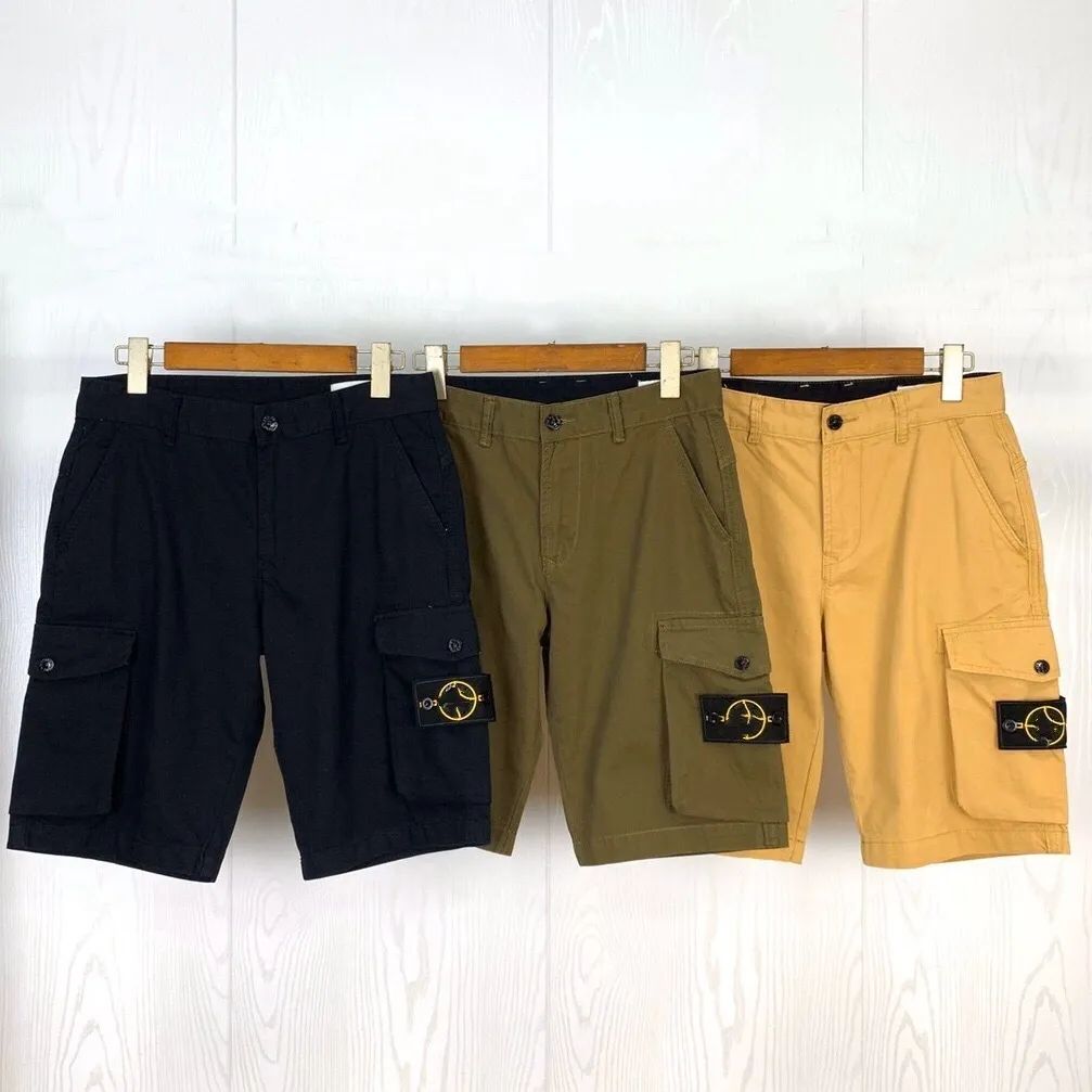 pull stone Shorts topstoney Breathable Nylon Fabric Quick-Drying Short Pants Designer Solid Color Drawstring Shorts Badge Casual Versatile Half pants M-XXL