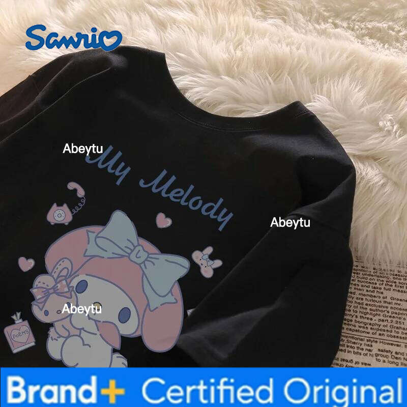 Sanrio Summer New Melody Printed Girls' Short T-shirt Half Sleeved Fashionable Top for Students' Children's Clothing H260120