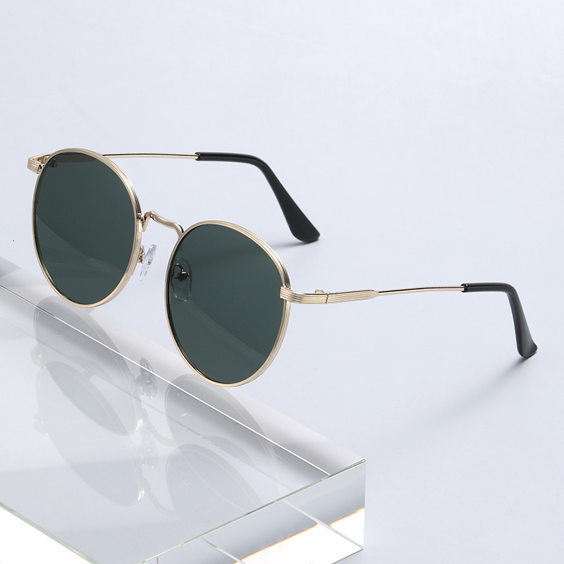 2026 New Korean Fashion Trend Slim Face Round Frame Retro Street Unisex Internet Celebrity Same Style Sunglasses