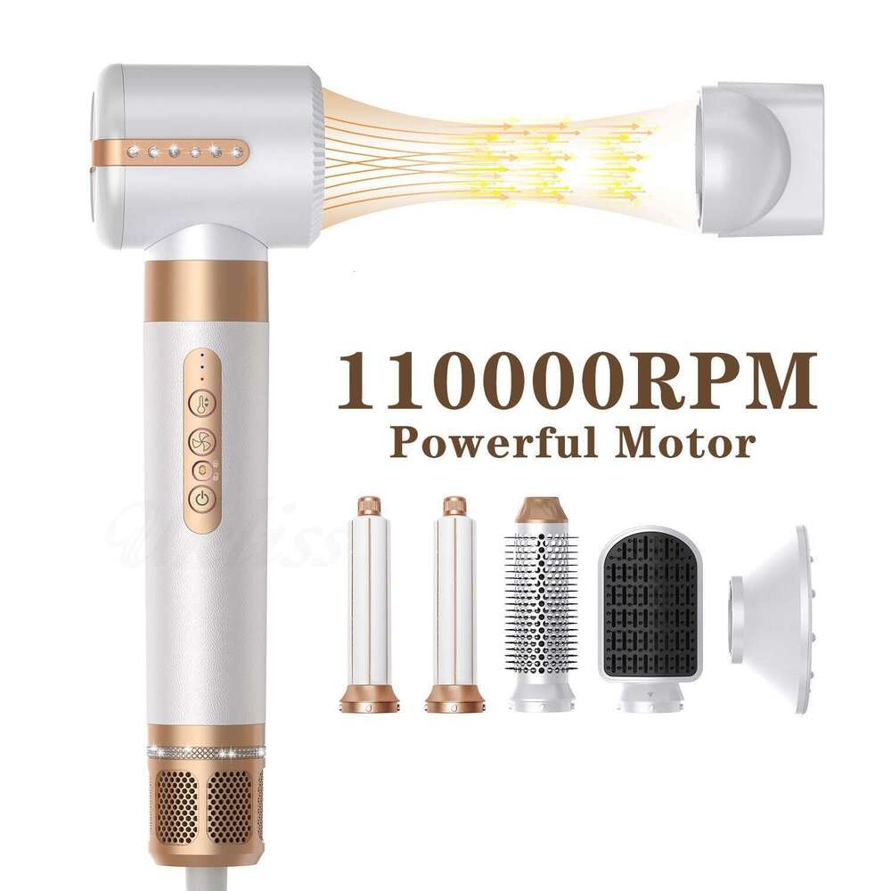 Famous Brand Cross Border In High Speed Dryer Multi Functional Hot Air Comb Straightening Hair Styling Self Suction Curling Iron CKS