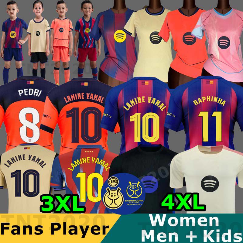 25 26 Barcelona LAMINE YAMAL SUPERCOPA soccer jerseyS Lewandowski KESSIE GAVI Raphinha FERRAN SENYERA JOAO FEliX ROSALIA'S 25 26 football mens kids kit