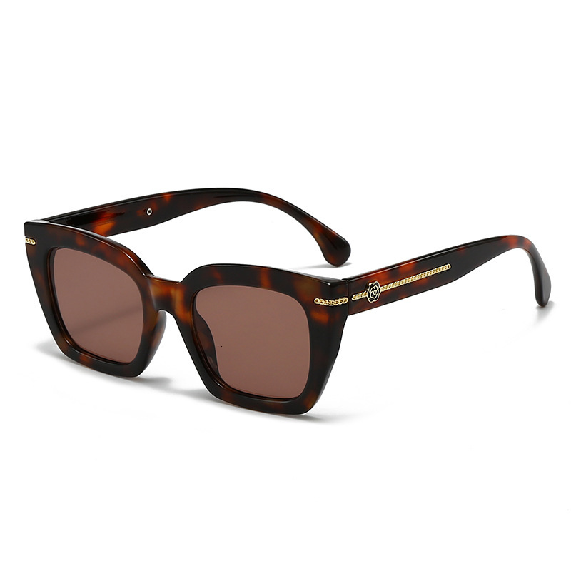 Luxury Brand Designer Sunglasses 2025 New Trendy Style Chain Sunglasses For Women, High-End Old Money Style Square Frame Sunglasses For Men, UV Protec