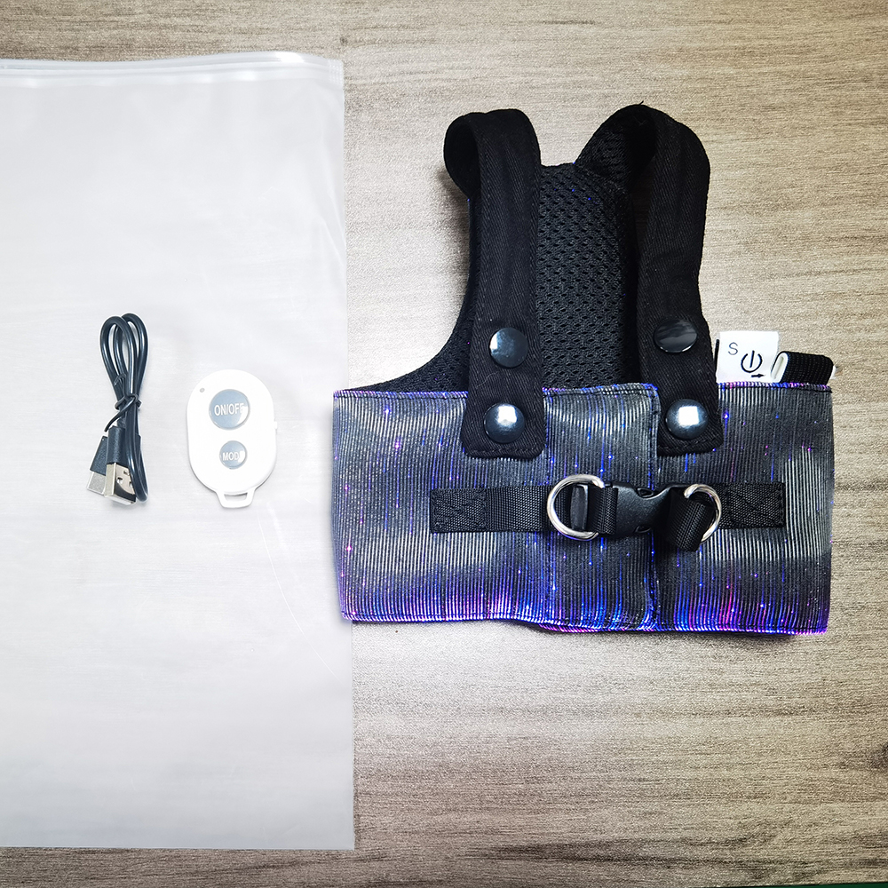 Pet supplies, dog harness, luminous chest strap, suitable for nighttime walking tools, anti loss LED wiring harness, pet dog accessories