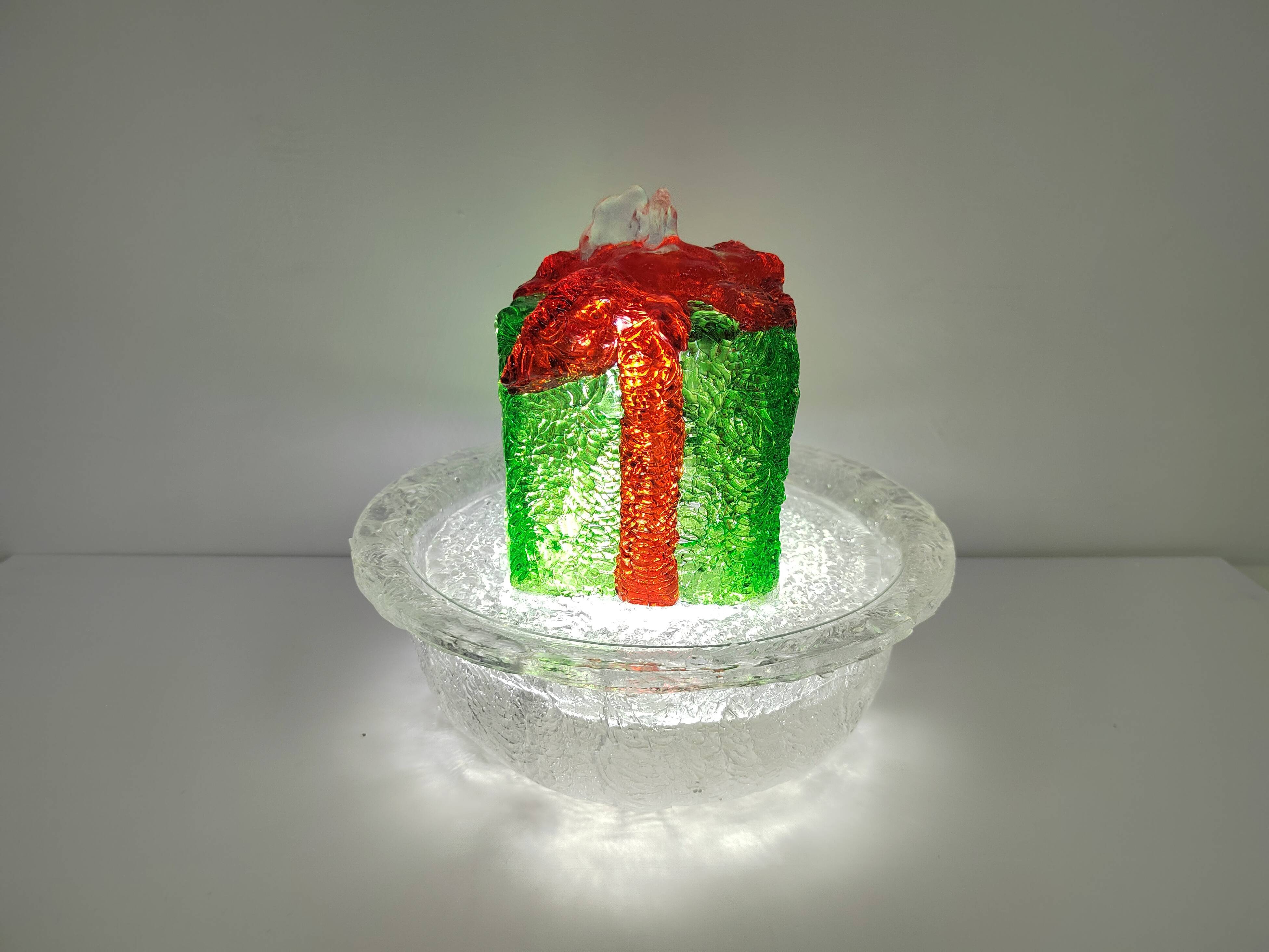 Christmas Gift Box USB Fountain Night - LED Atmosphere Light for Festive Home Decoration