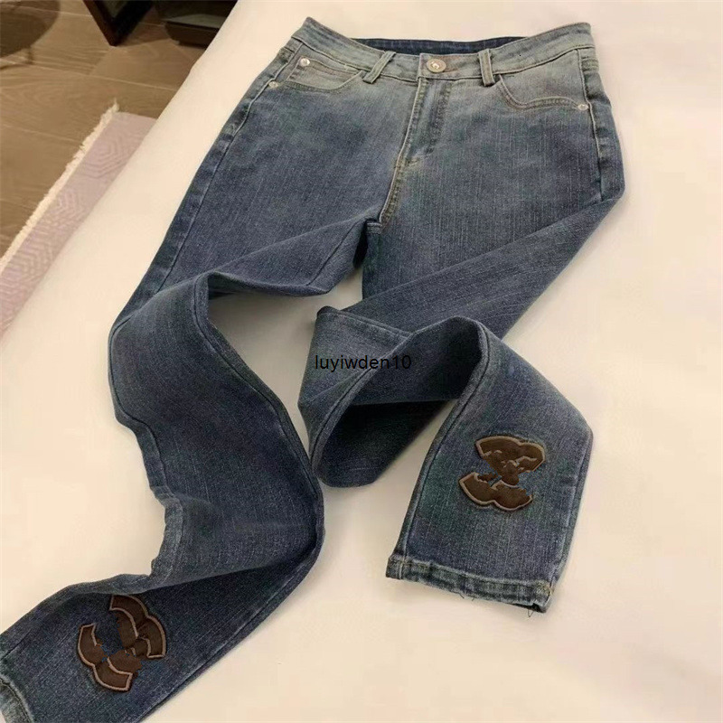 Women's Jeans Womens Jeans Designer Pants Womens Jeans Cc Embroidered Denim Pants Luxury Slim Fit Jeans Fashion Casual Straight Leg Jean Trouse