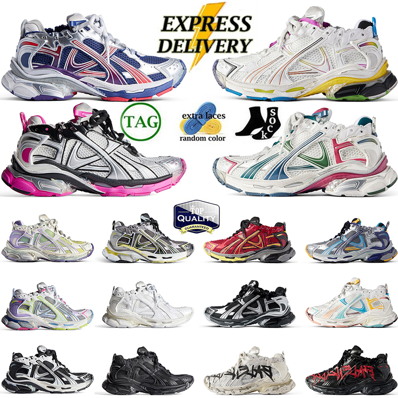 2026 Designer 7.0 Runner shoes 7.0 7.5 2.0 Women Men Dress Shoes Transmit Trainers pink white rainbow dark blue white White Men Women Sneakers Jogging Hiking Sneakers