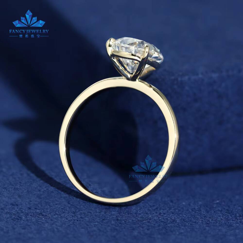 1CT 15CT D VS1 Pear Cut Diamond Igi Certified Cvd HPHT Lab Grown Diamond 14k Solid Gold Rings Engagement Ring