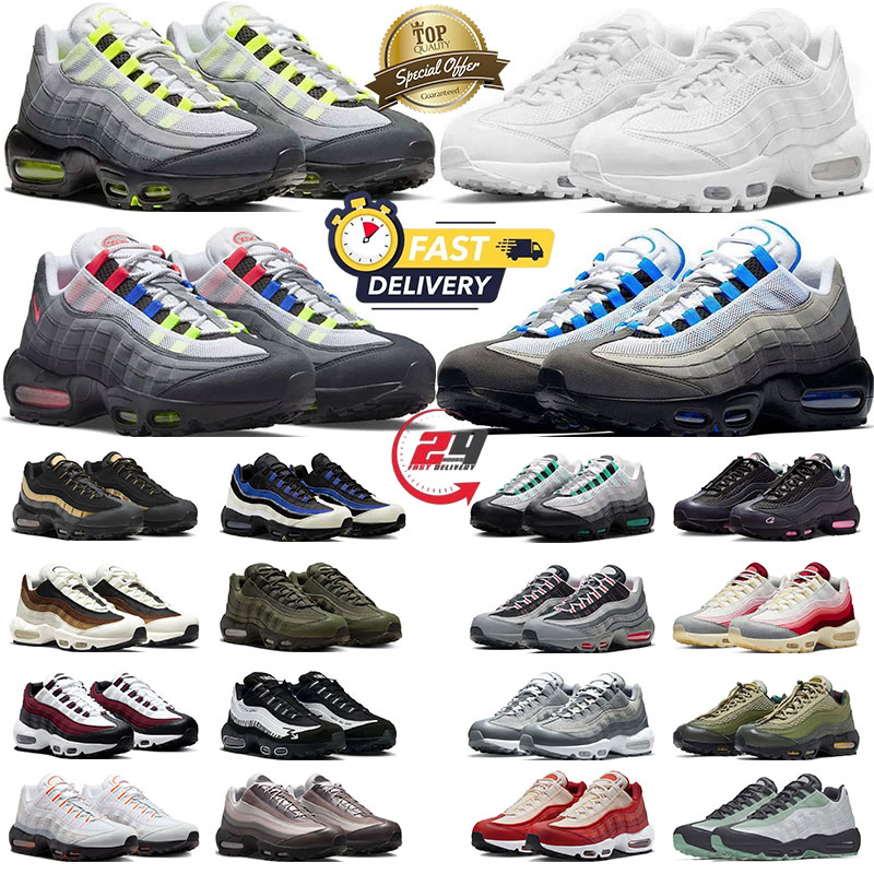 Free Shipping Designer 95 95s Running Shoes Sneakers Men OG Neon Hyper Gold Triple Black chaussures Womens Mens Trainers Outdoor Sports Sneaker 36-46