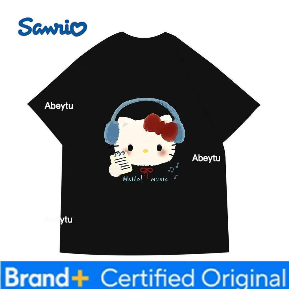 Sanrio Hello Kitty printed short-sleeved t-shirt - trendy summer must-have, versatile and popular, Korean-style top H260120