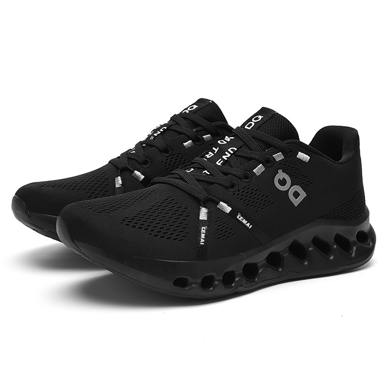 New Outdoor Fashion Trend Running Shoes Harbor Wind Leisure All Match Tide Shoes Sports Shoes Black
