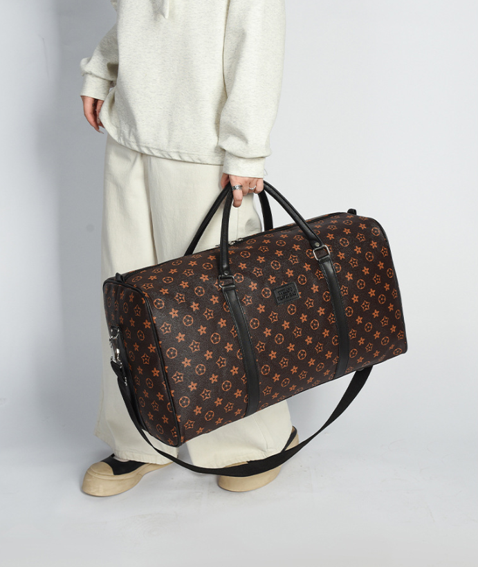2026s New Print Design Arrival Large Capacity Long Short Trip Travel Bag Fashion High Quality Storage Bag Handheld Gym Bag Brown Unisex Free Shipping