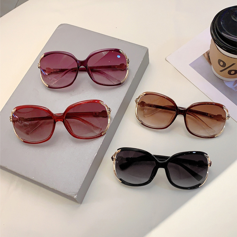 Luxury Brand Designer Sunglasses European And American Style INS Camellia Fashion Sunglasses High-End Elegant Trendy UV Protection Women's Street