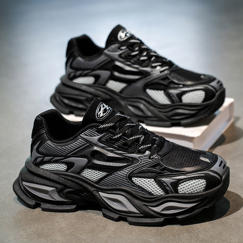 Ddmybagsvip Autumn New Breathable Men S Sports Trendy Versatile Thick Soled Height Increasing Casual Running Dad Shoes Outdoor Shoes